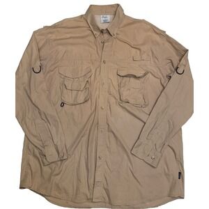 Albright Tackle Fishing Shirt Size L Vented Back Breathable Lightweight Angler